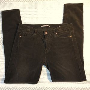 VINCE Olive Second Skin Corduroy Skinny Pant